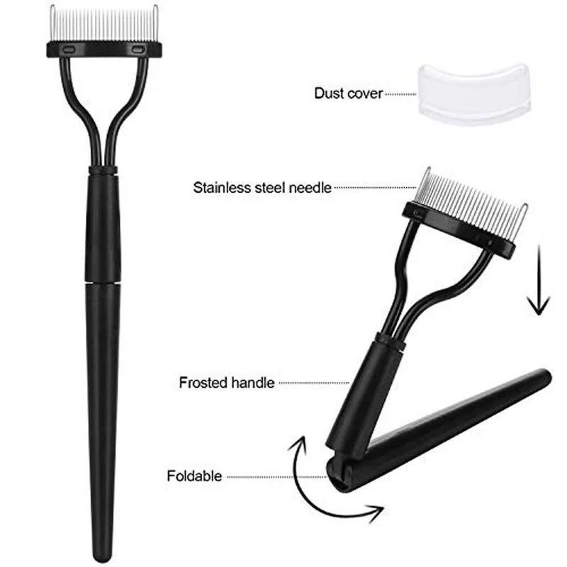 شانه جدا کننده مژه و لیفت ابرو مدل تاشو