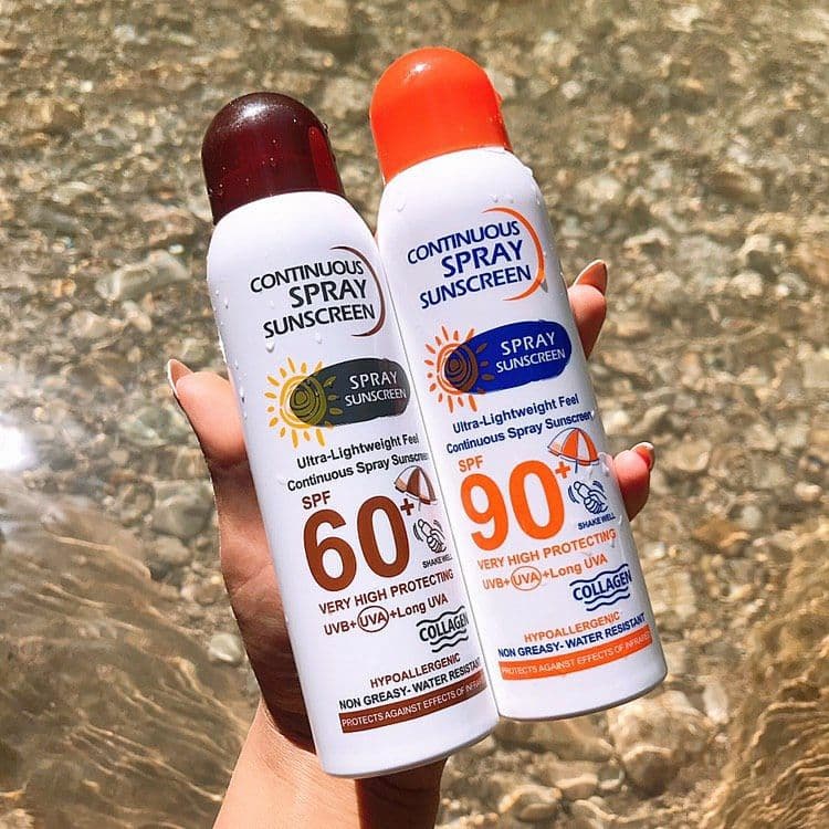 اسپری ضد آفتاب وکالی حجم 230 میل مدل ٩٠ spf نارنجی