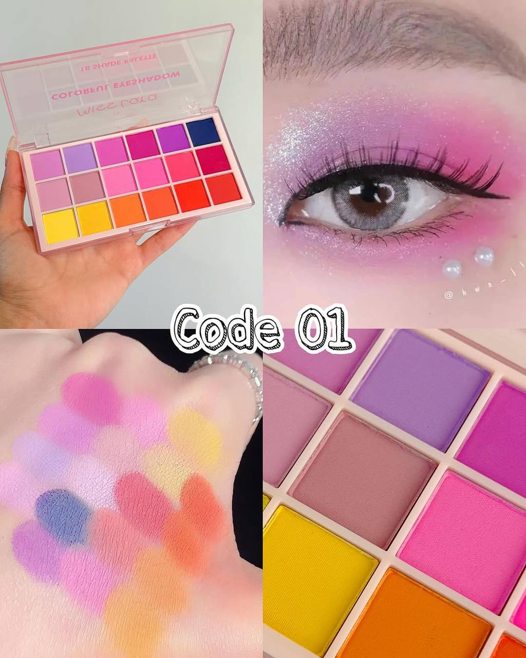 پالت سایه تابستونی ۱۸ رنگ میس لارا