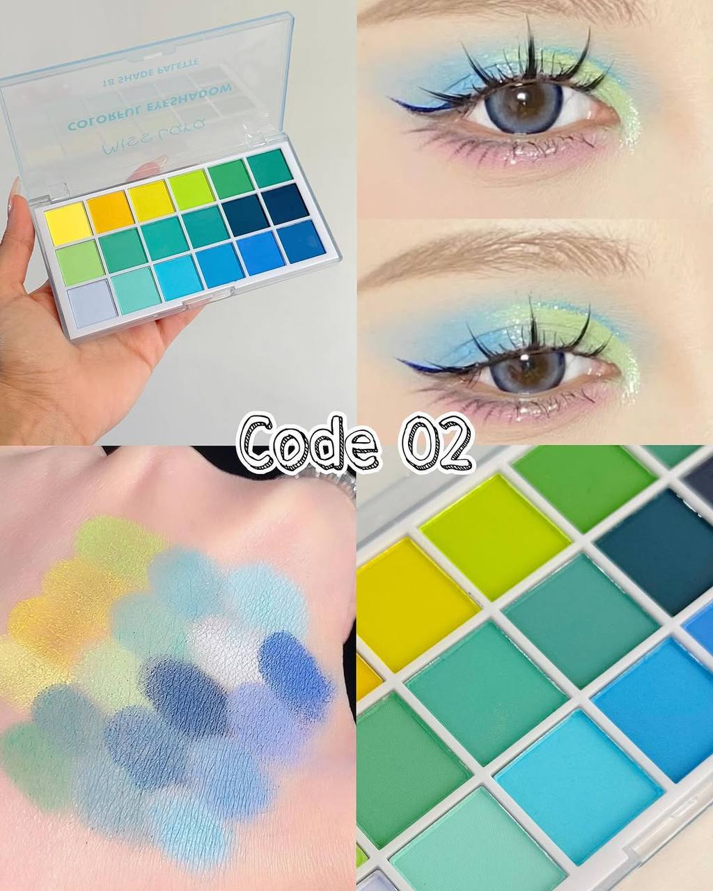 پالت سایه تابستونی ۱۸ رنگ میس لارا