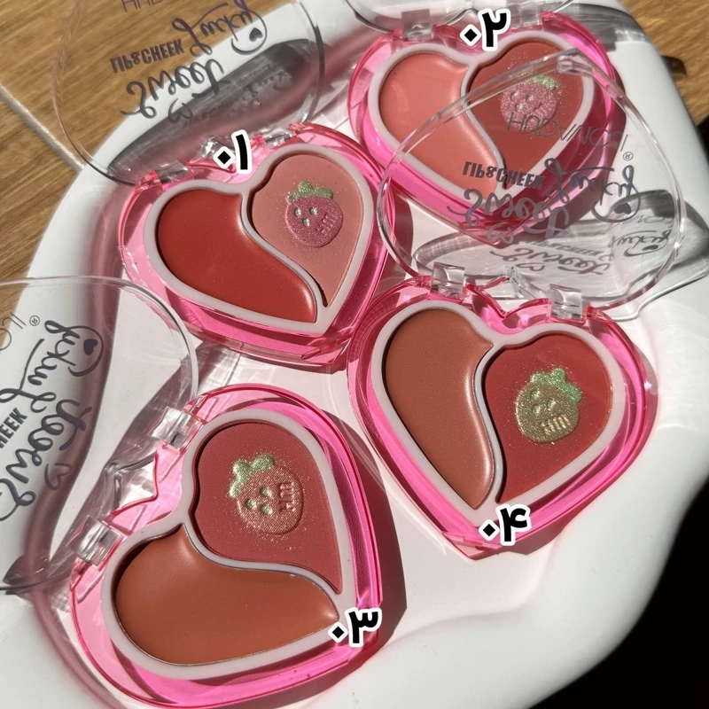 رژگونه و هایلایتر قلبی هدی موجی