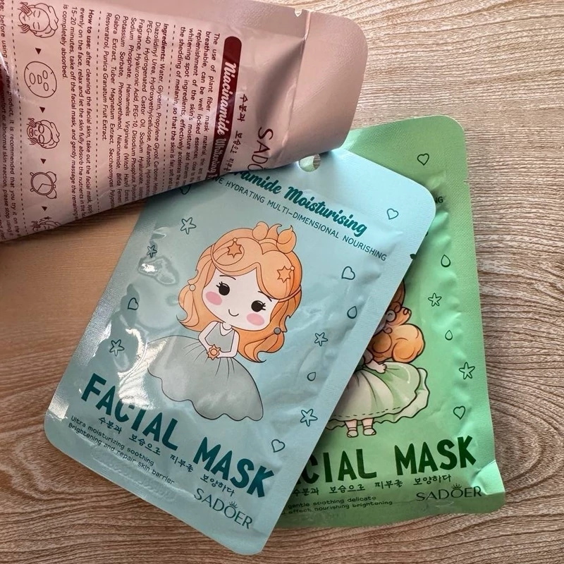 ماسک ورقه ای ضد جوش سادور طرح پرنسس بسته 3عددی