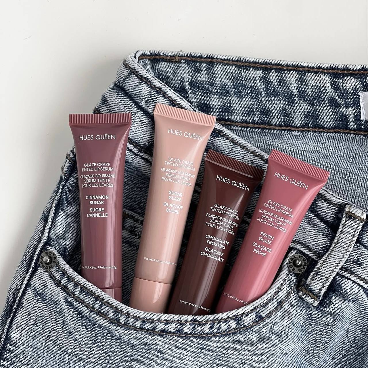 لیپ گلاس دونات برند hues queen