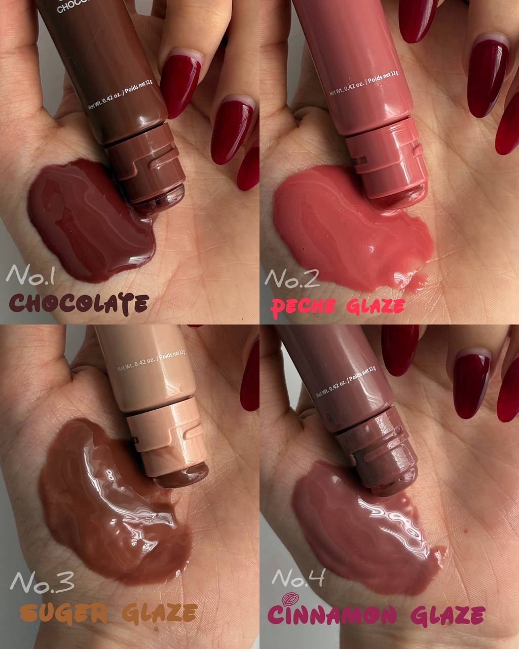 لیپ گلاس دونات برند hues queen