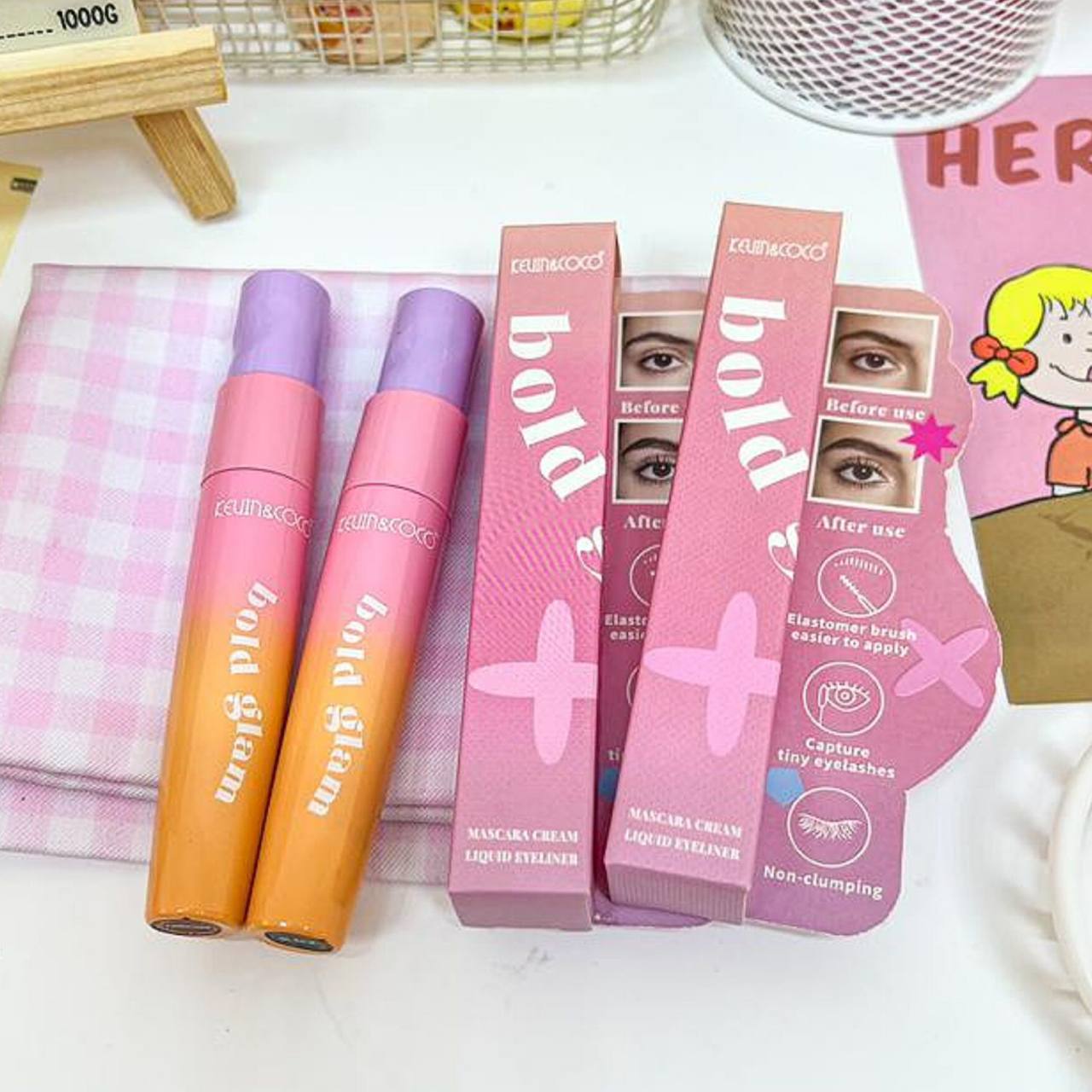 ریمل و خط چشم مویی دو سر کویین اند کوکو