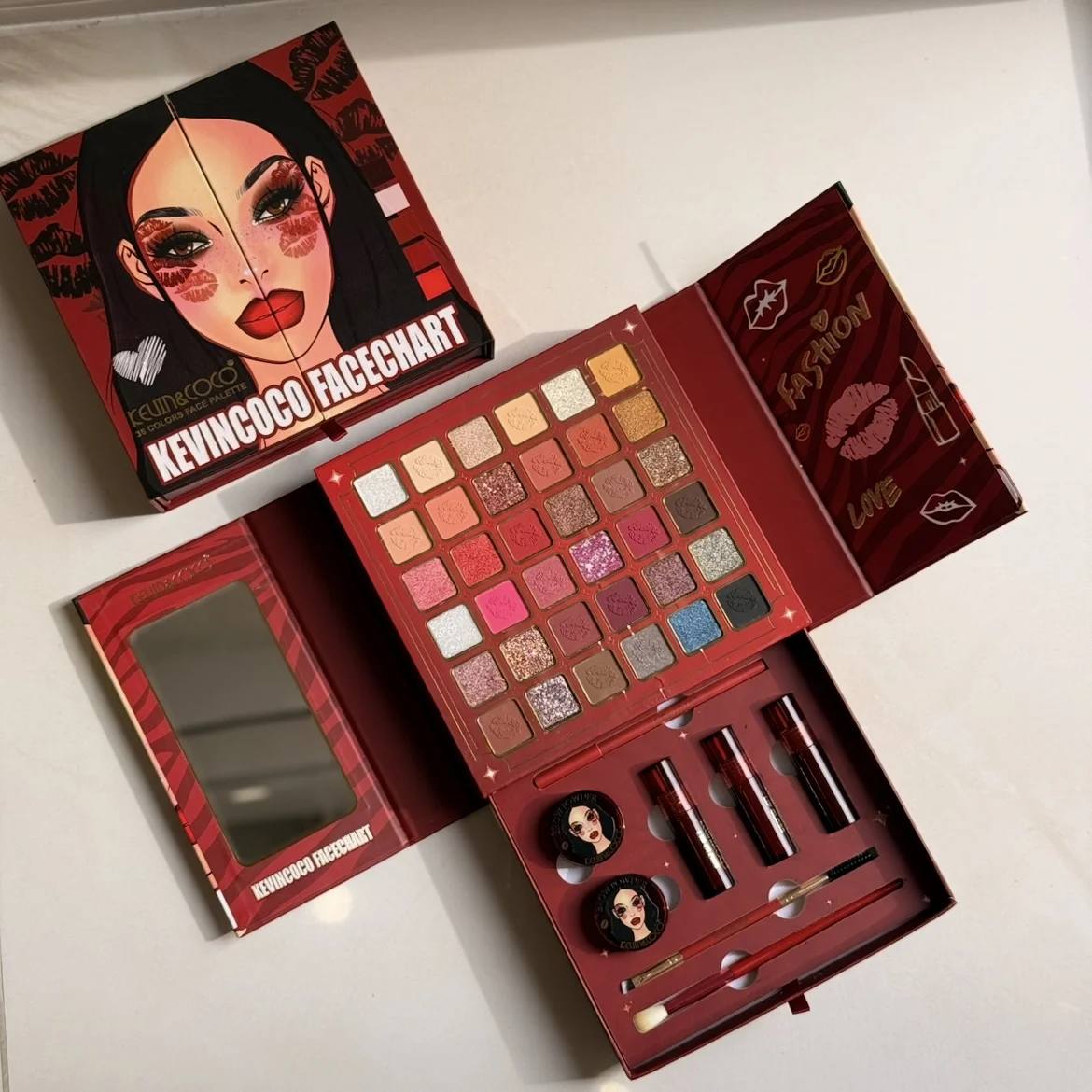 پک کامل آرایشی کوین کوکو مدل Face Chart
