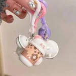 رژلب خامه ای تراول ماگ مدل زنگوله دار جا سوئیچی وارداتی