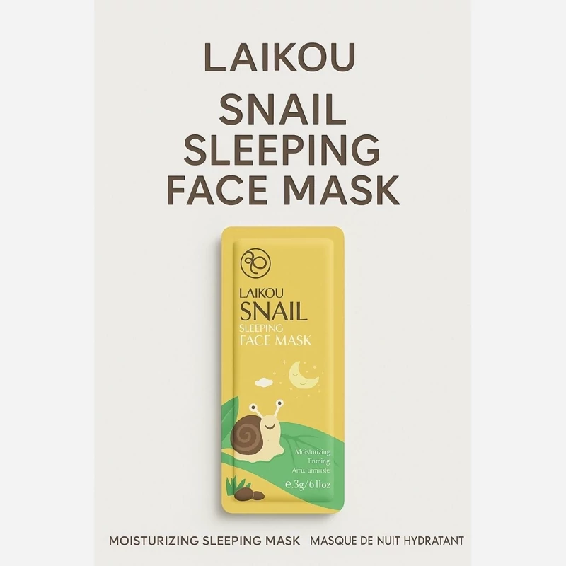 ماسک خواب تخصصی حلزون LAIKOU ساشه ای Snail Sleeping Mask